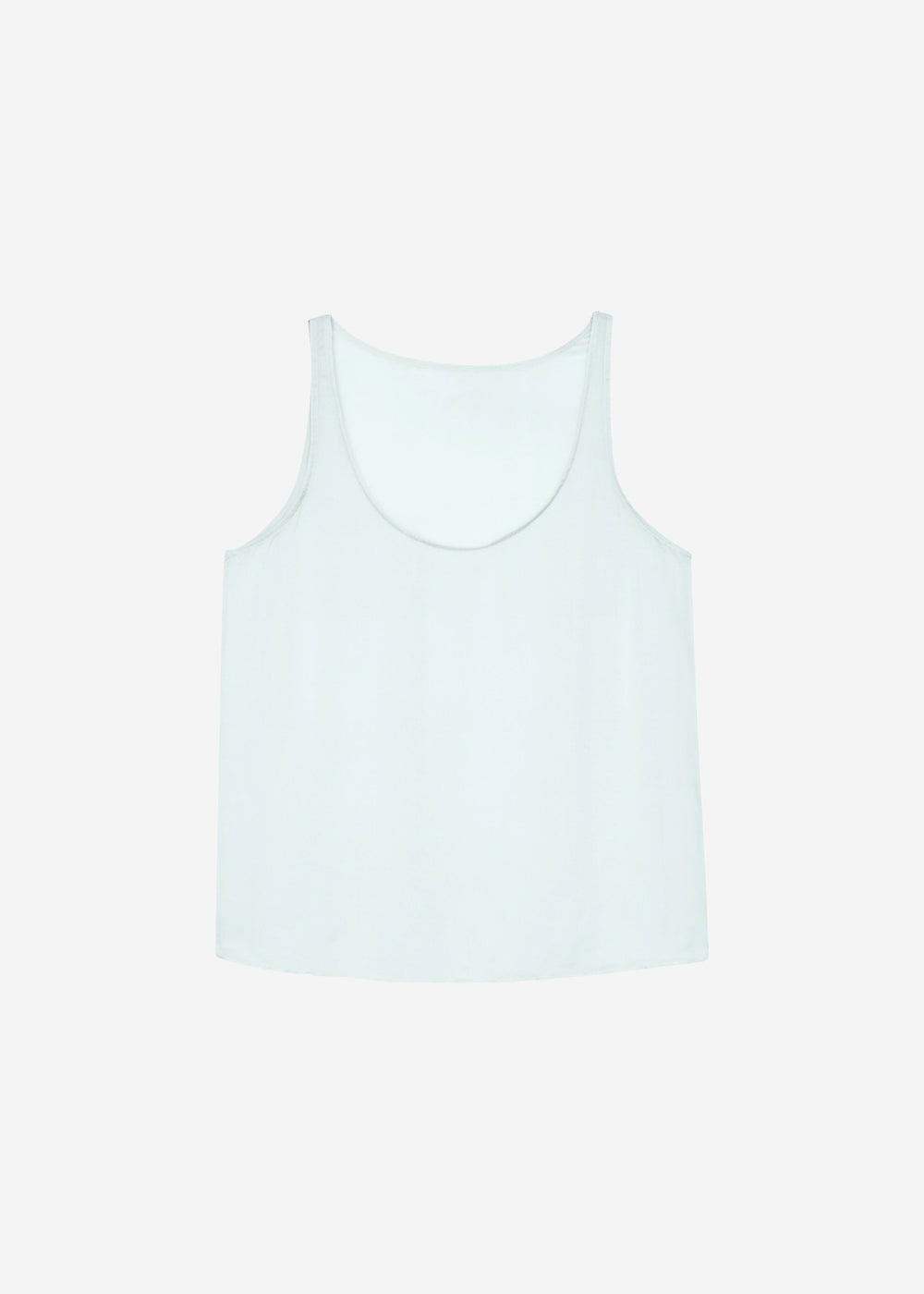 Oria Sheer Silk Chiffon Tank - Pale Blue
