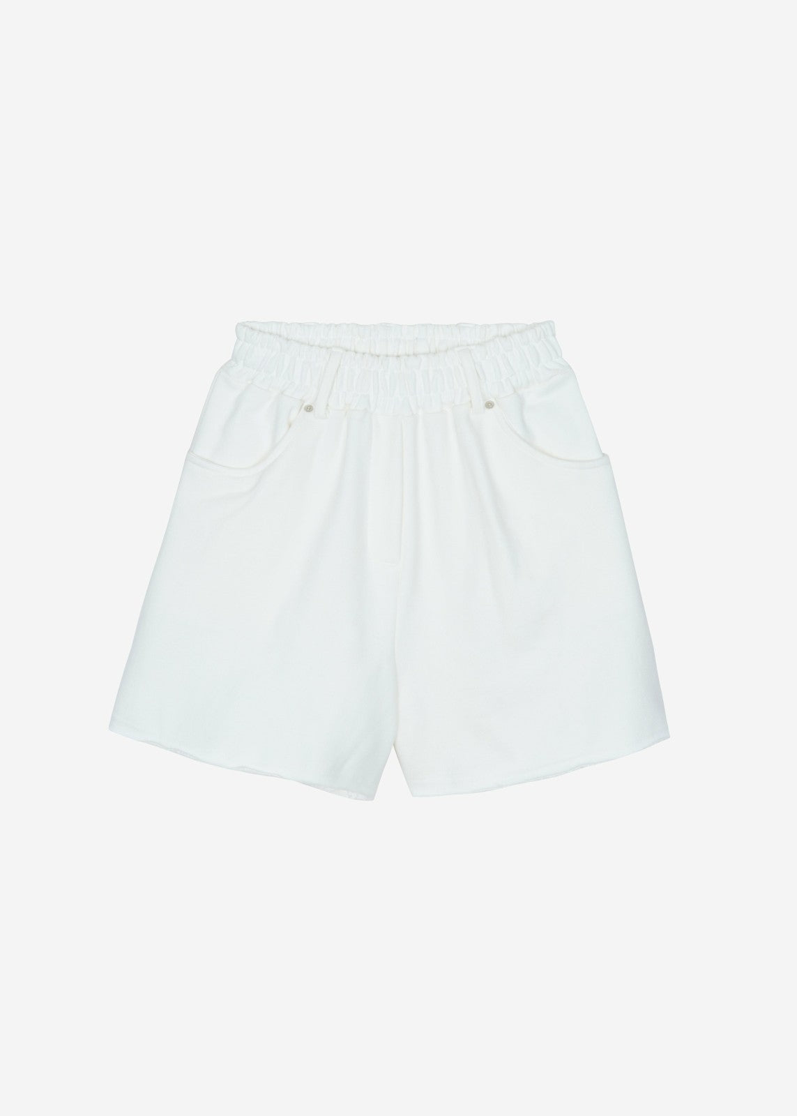 Soria Cotton Shorts - White