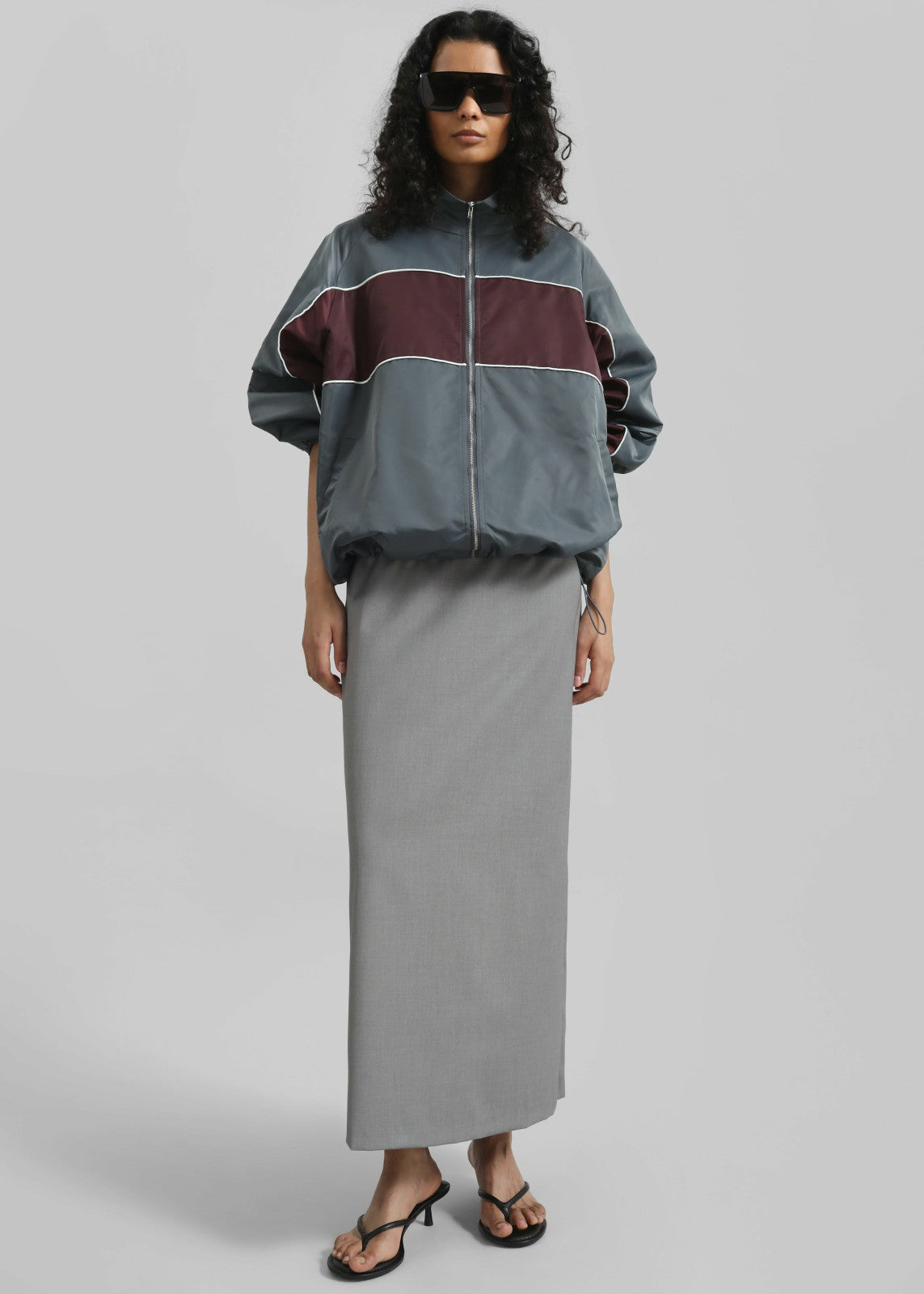 Treviso Colorblock Track Jacket - Slate Grey