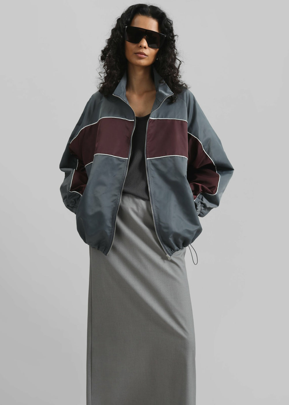 Treviso Colorblock Track Jacket - Slate Grey