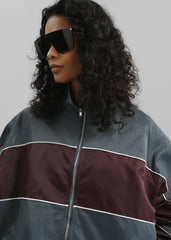 Treviso Colorblock Track Jacket - Slate Grey