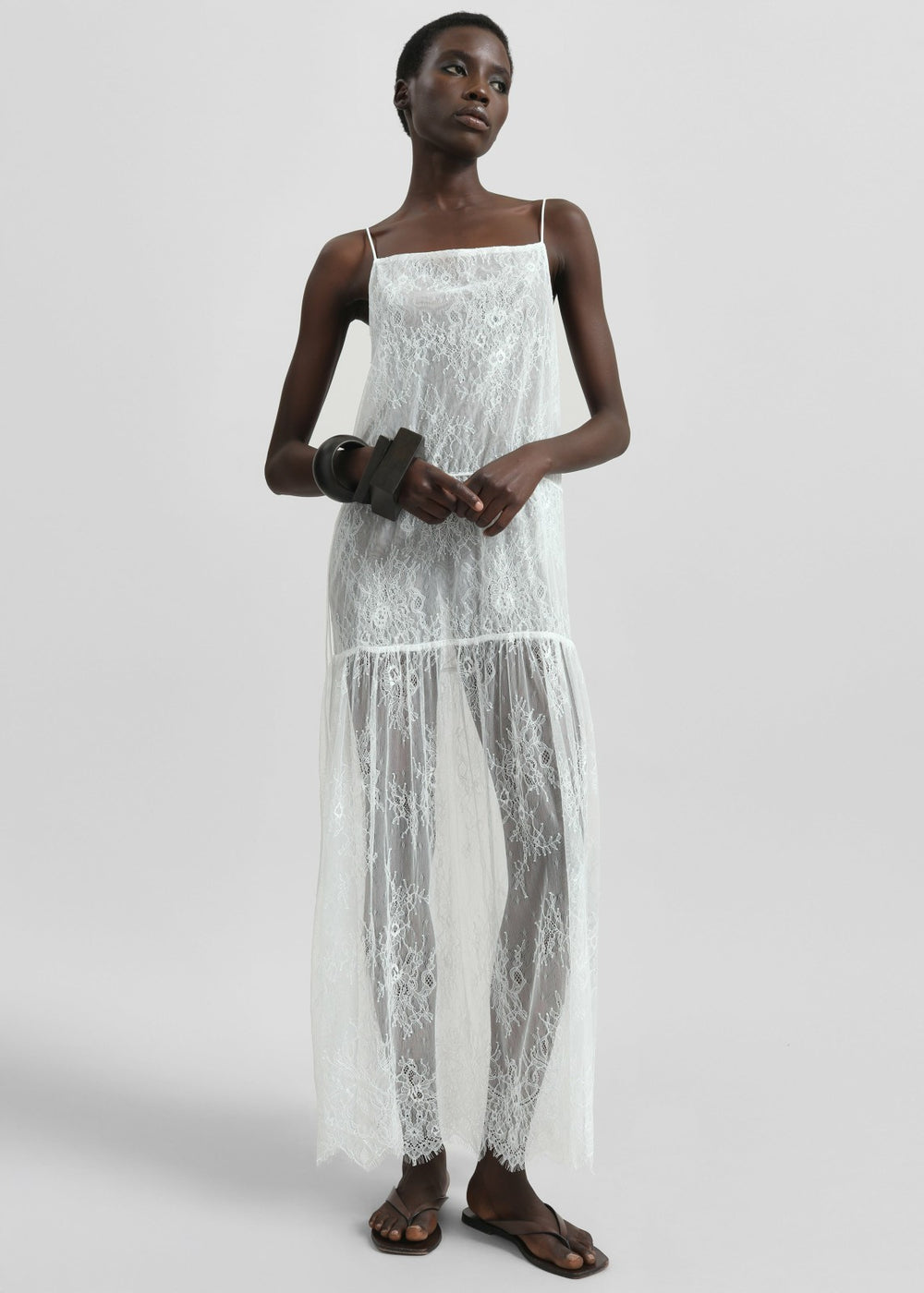 Calvi Maxi Lace Dress - White