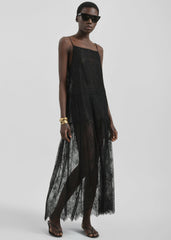 Calvi Maxi Lace Dress - Black