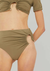 Christopher Esber Ruched Crescent Swim Tee - Eucalypt
