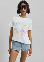 Christopher Esber Hibiscus Crushed Tee - Hibiscus Print
