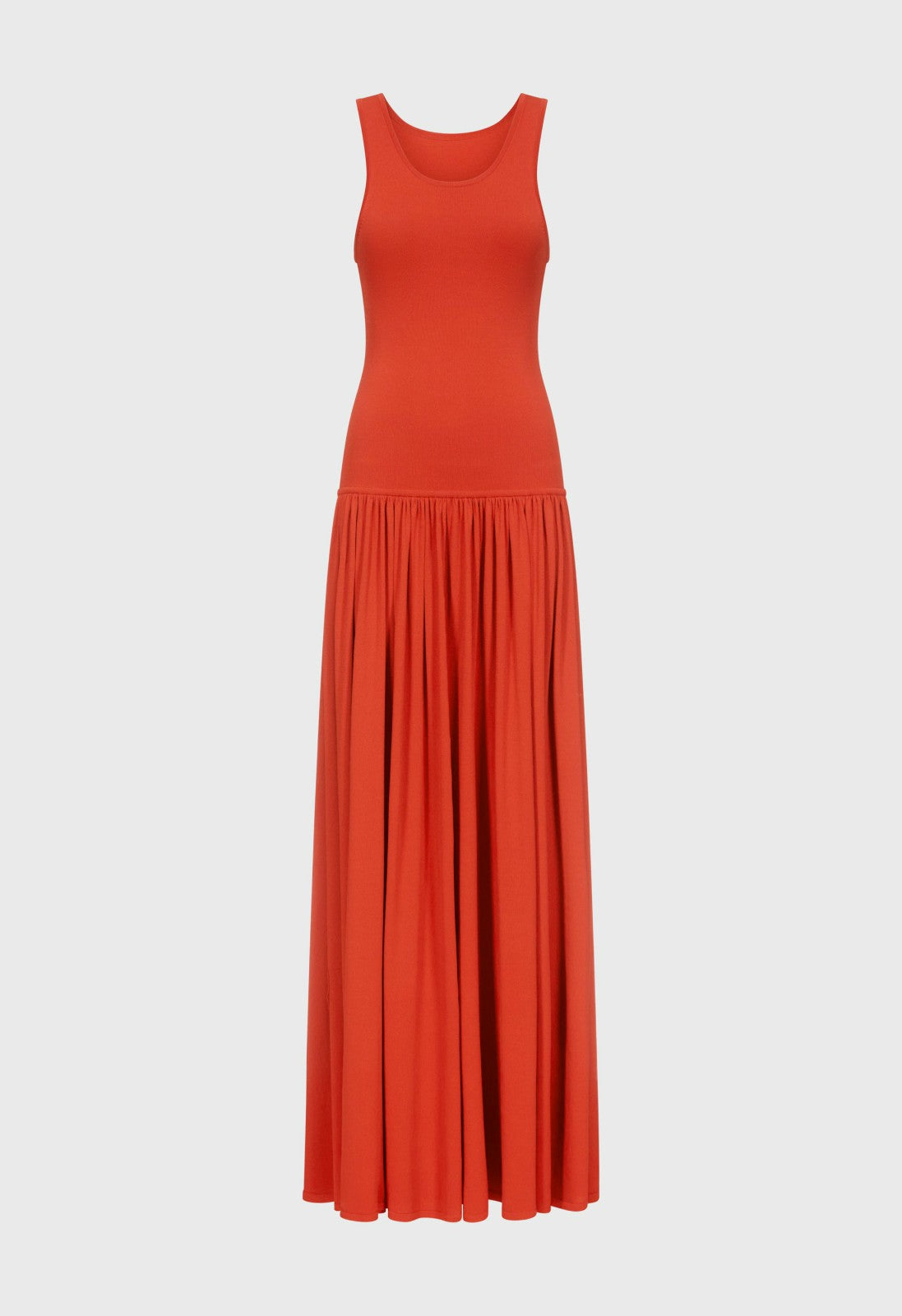 Loulou de Saison Jada Long Jersey Dress - Red