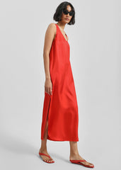 Loulou de Saison Nada Silk Long Dress - Red