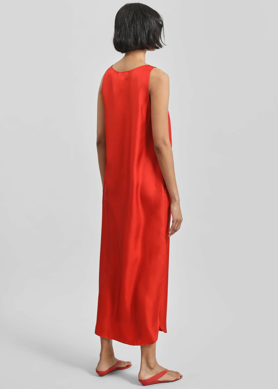 Loulou de Saison Nada Silk Long Dress - Red