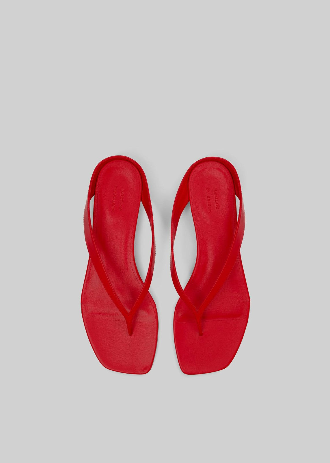 Loulou de Saison Coda Nappa Leather Sandals - Tomato