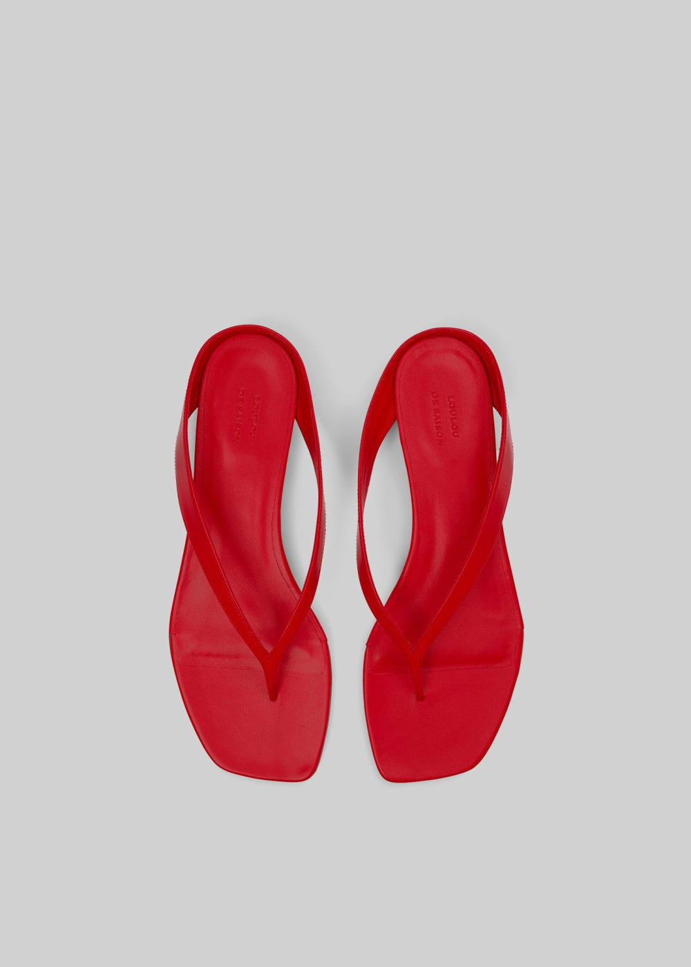 Loulou de Saison Coda Nappa Leather Sandals - Tomato