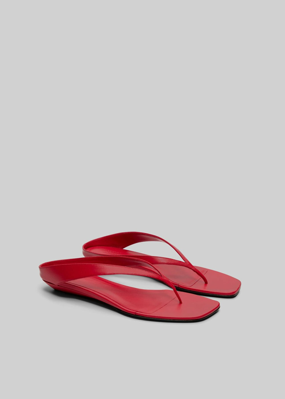 Loulou de Saison Coda Nappa Leather Sandals - Tomato