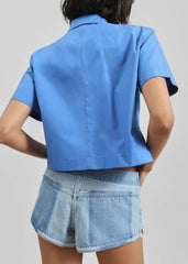 Christopher Esber Reconstruct Denim Micro Shorts - Indigo