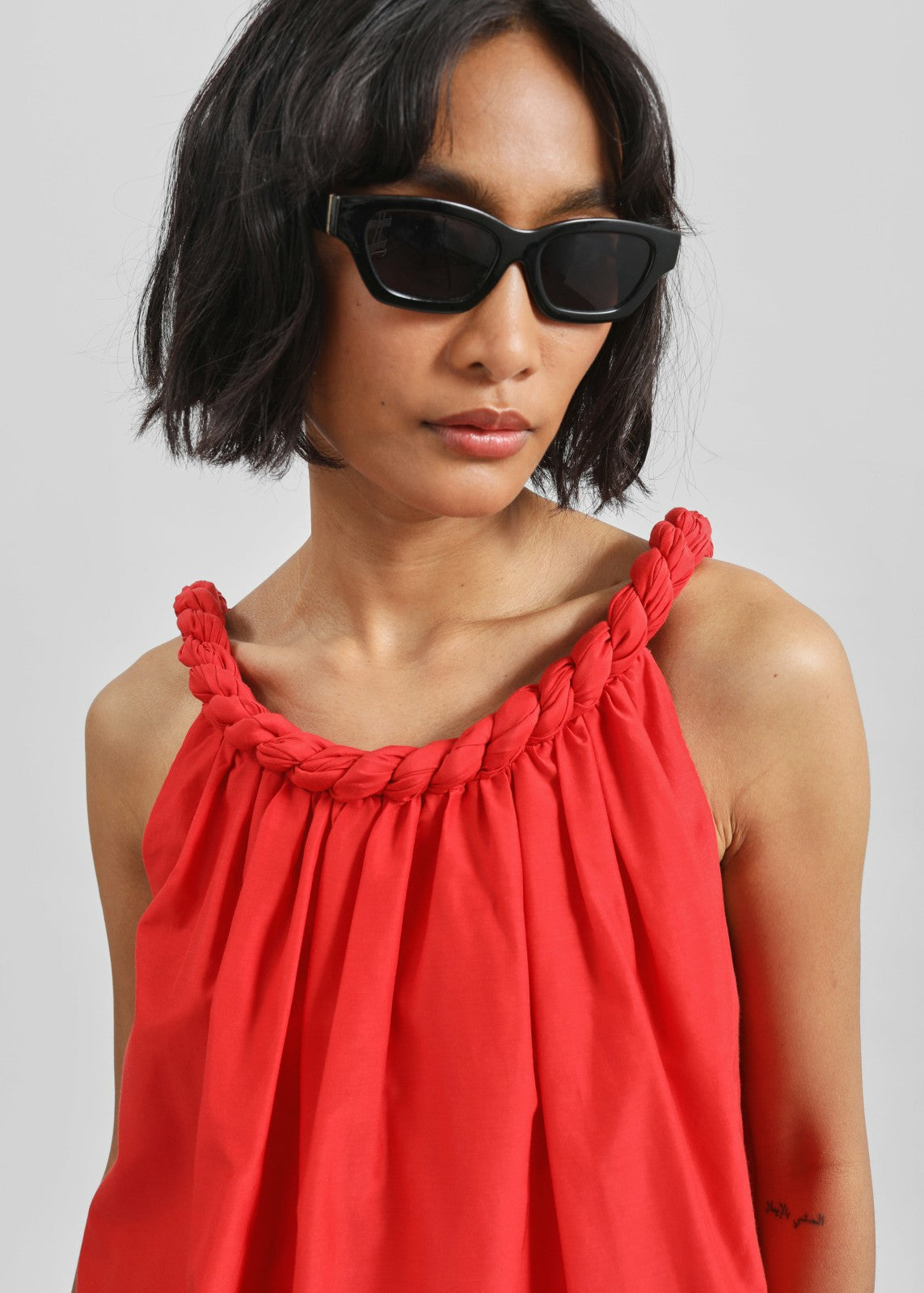 Loulou de Saison Garino Gathered Top - Red
