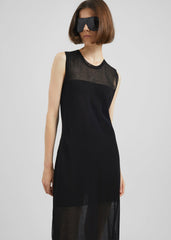 Loulou de Saison Philae Sheer Jersey Dress - Black