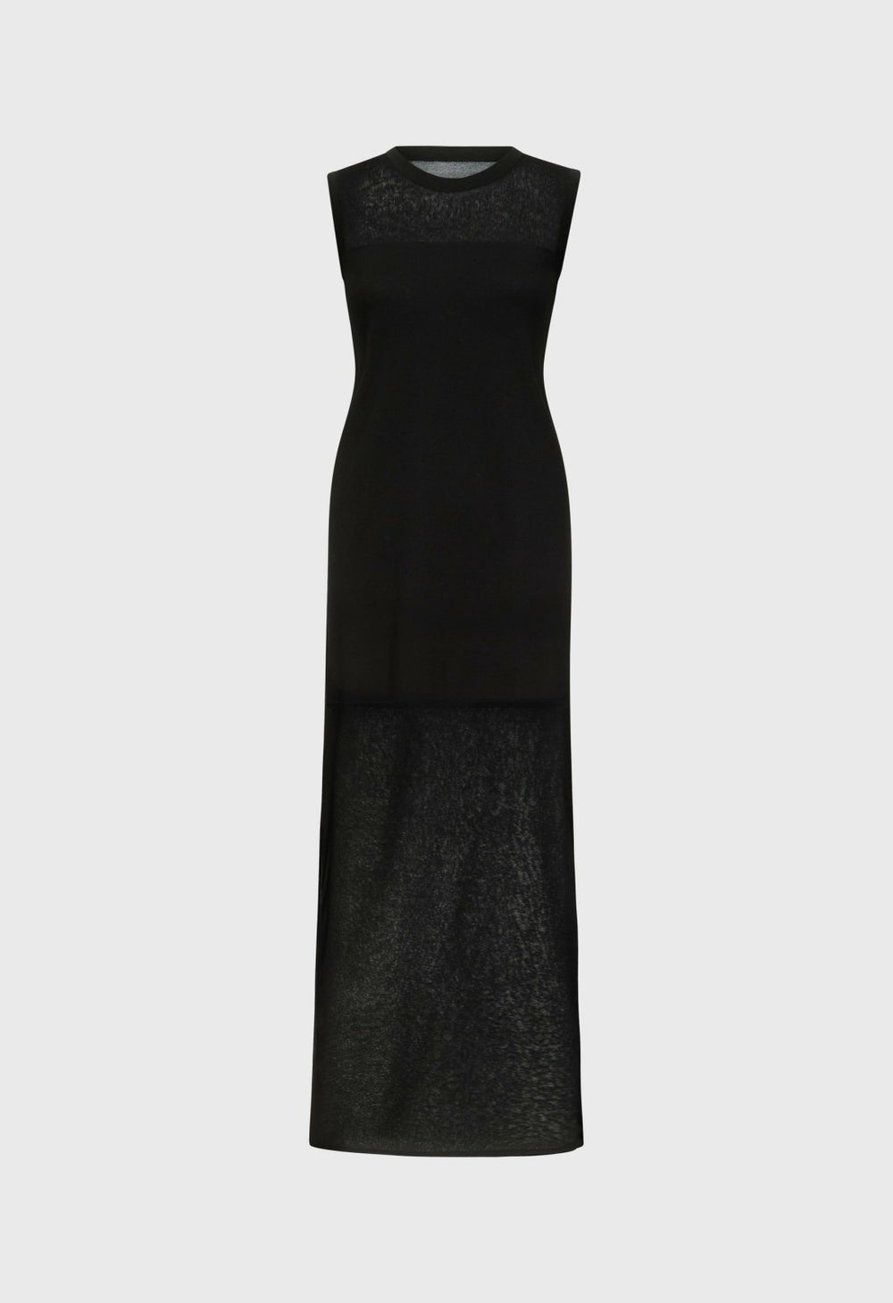Loulou de Saison Philae Sheer Jersey Dress - Black