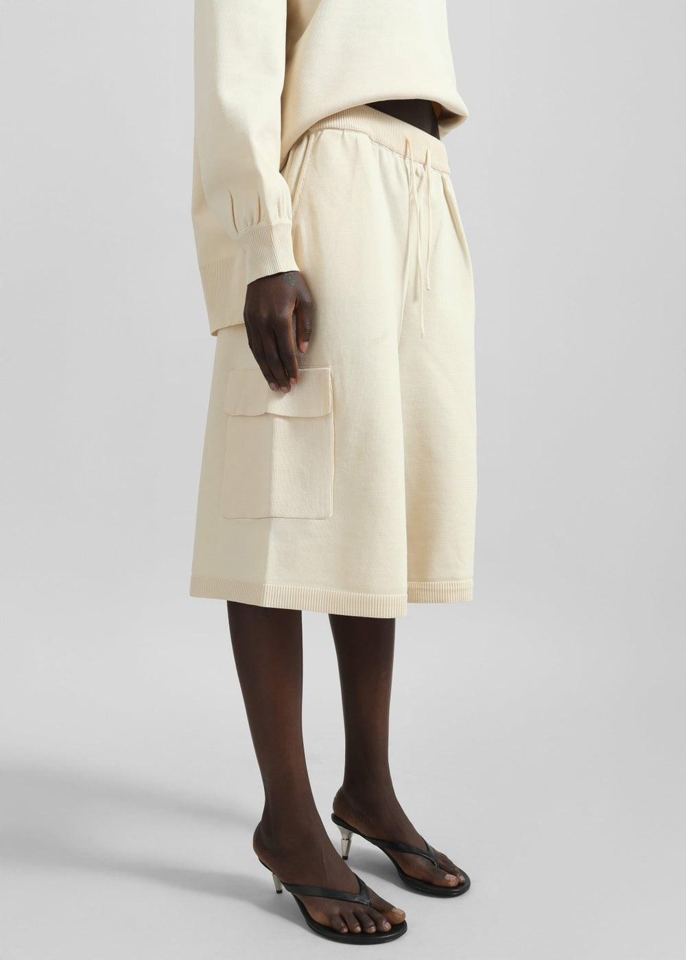 Wesra Knit Bermuda Shorts - Ecru