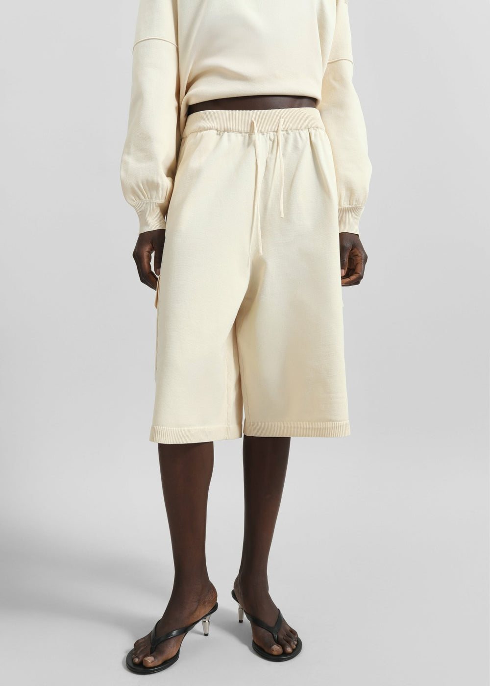 Wesra Knit Bermuda Shorts - Ecru