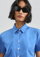 Hiva Cropped Shirt - Cobalt