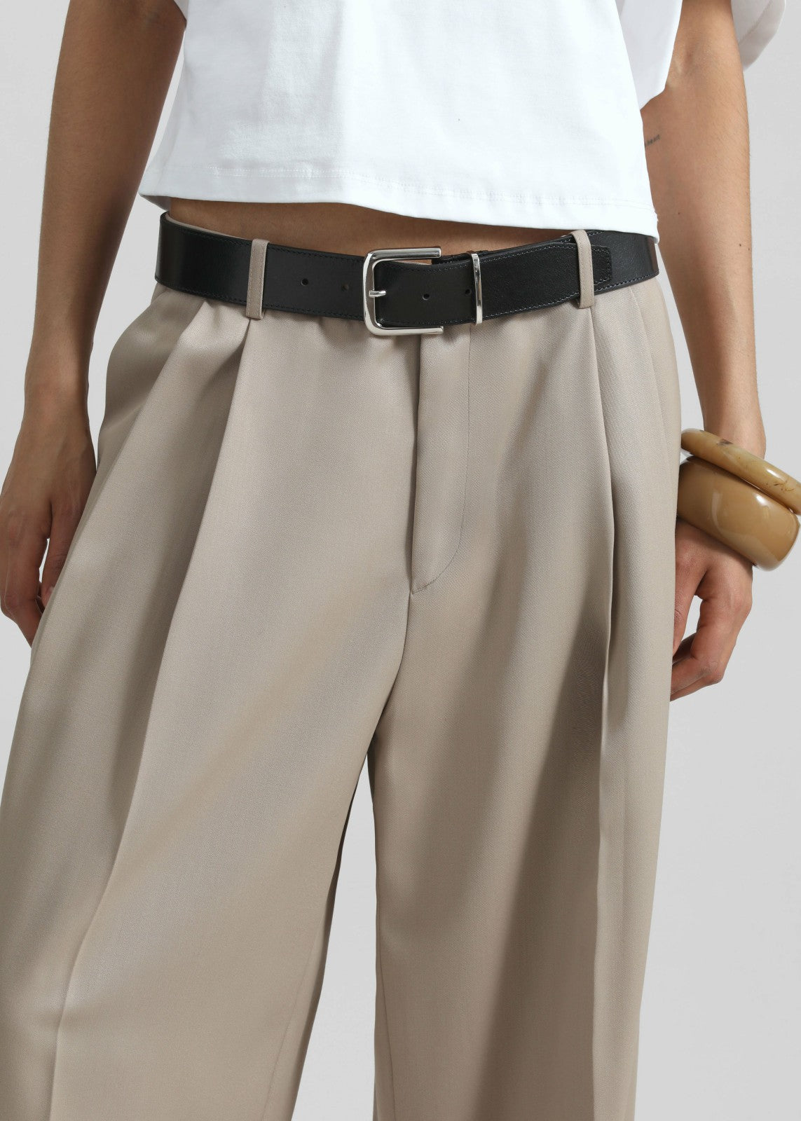 Dunbar Pleated Trousers - Taupe