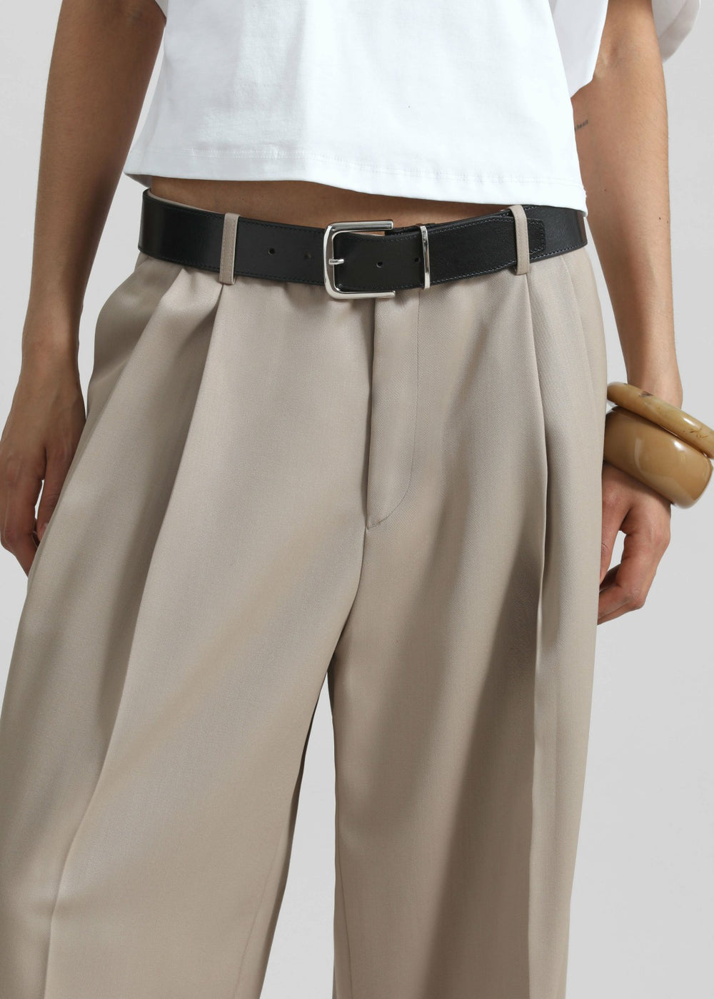Dunbar Pleated Trousers - Taupe