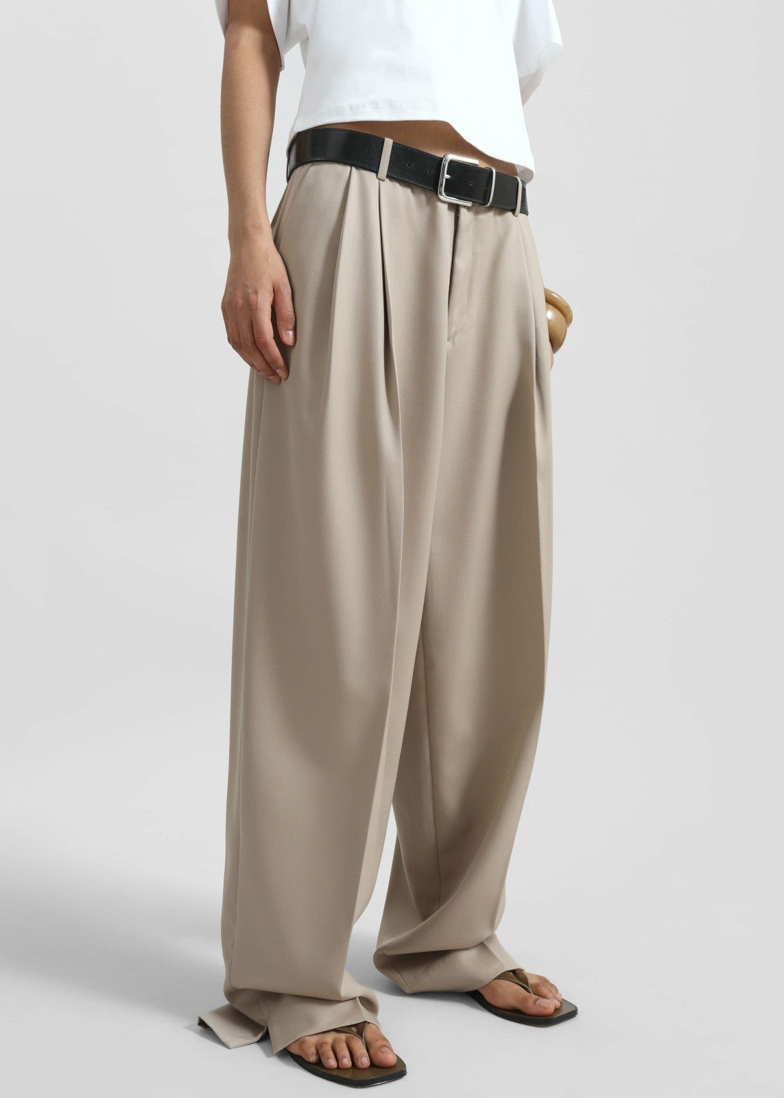 Dunbar Pleated Trousers - Taupe