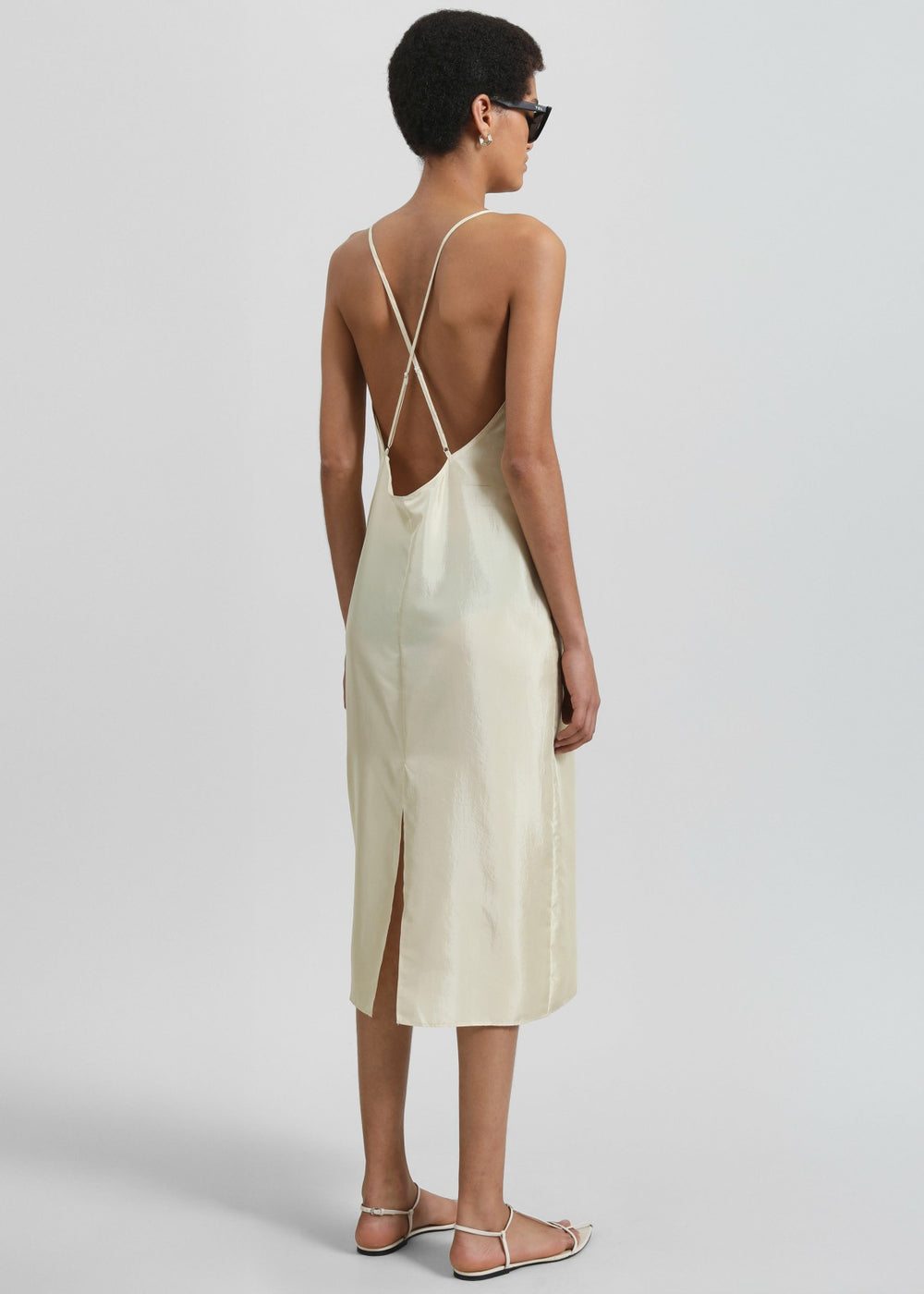 Vence Slip Dress - Pale Yellow
