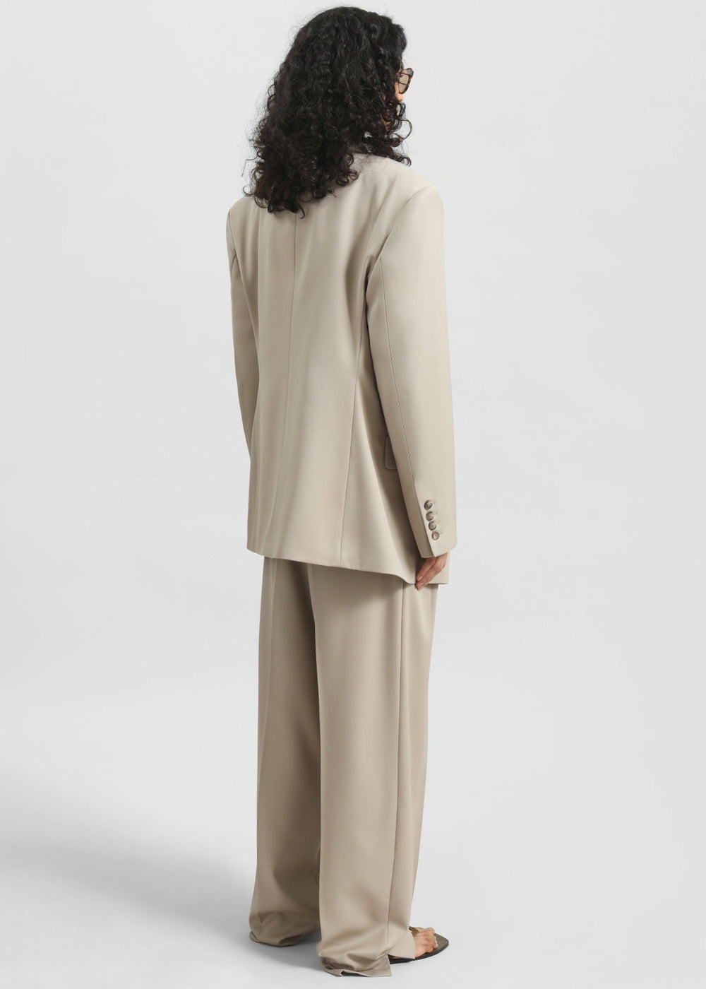Dunbar Double-Breasted Blazer - Taupe