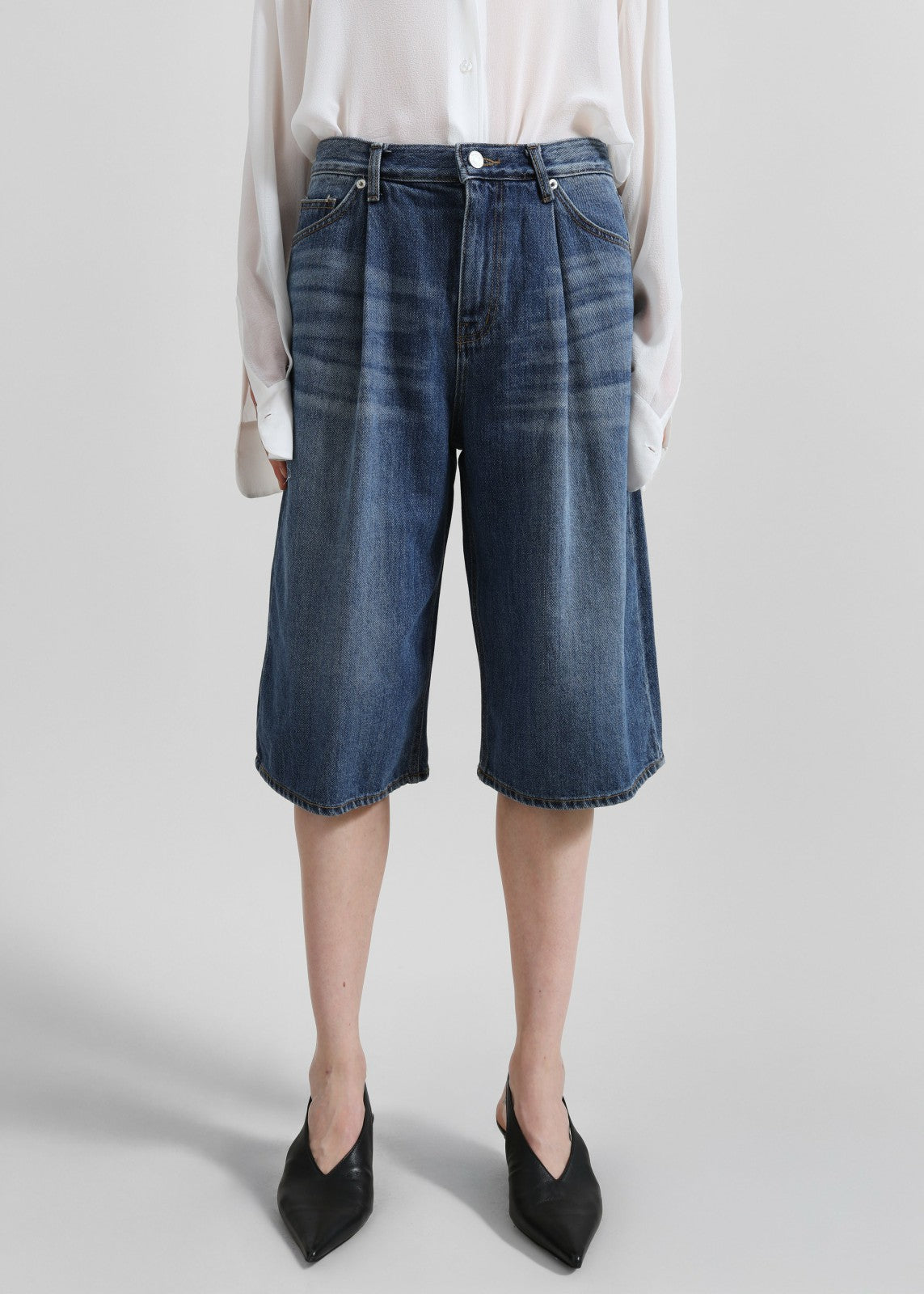 Kendon Denim Bermuda Shorts - Medium Wash