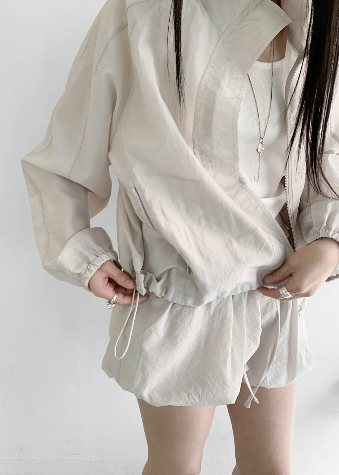 Vaila Sheer Jacket - Stone