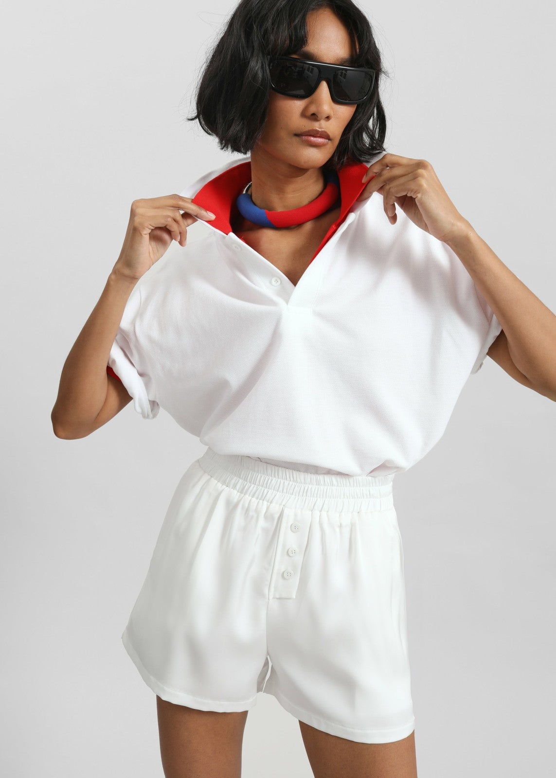 Ilsen Satin Boxer Shorts - White