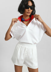 Ilsen Satin Boxer Shorts - White