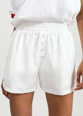 Ilsen Satin Boxer Shorts - White