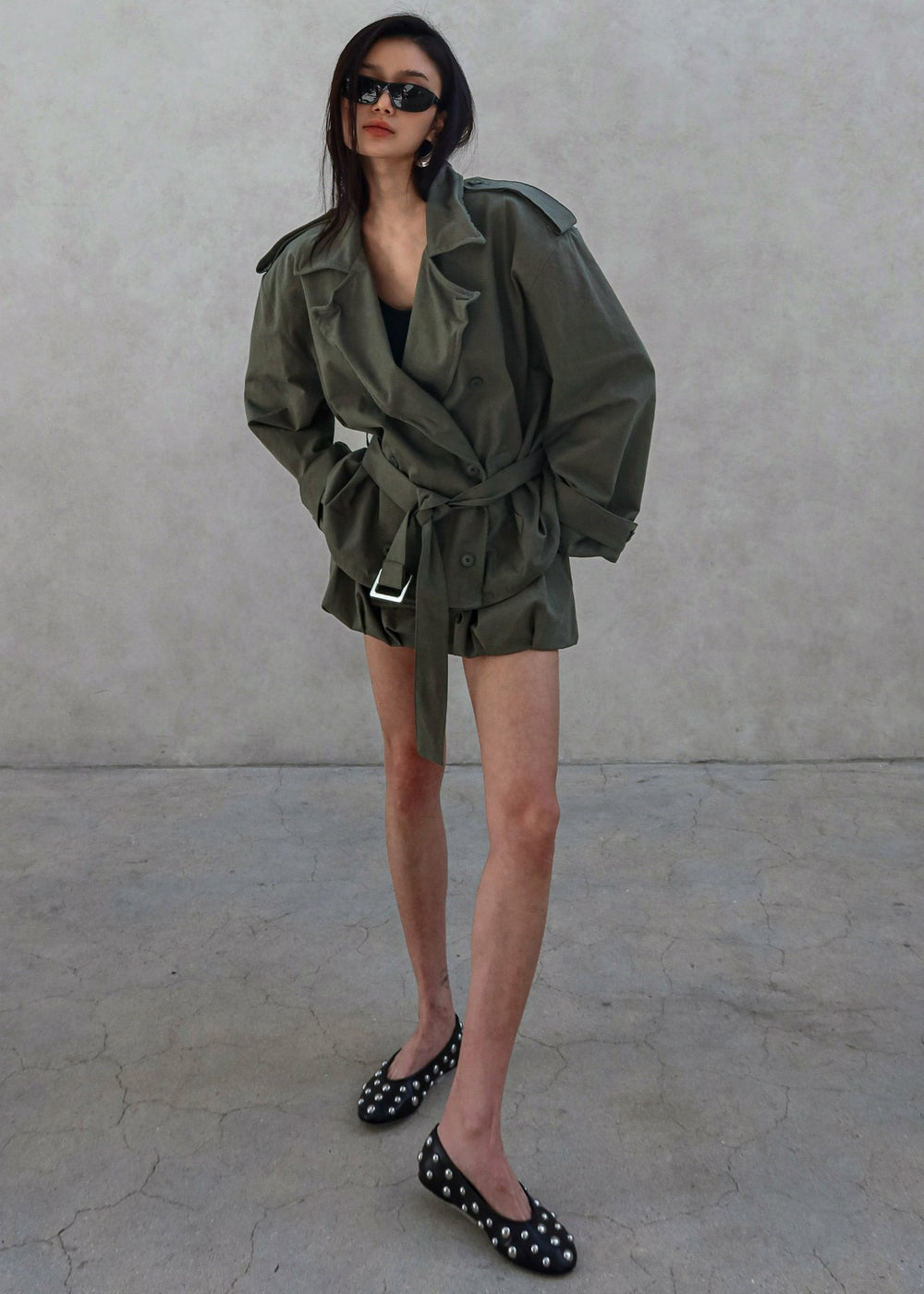 Hedley Wired Short Trench - Olive