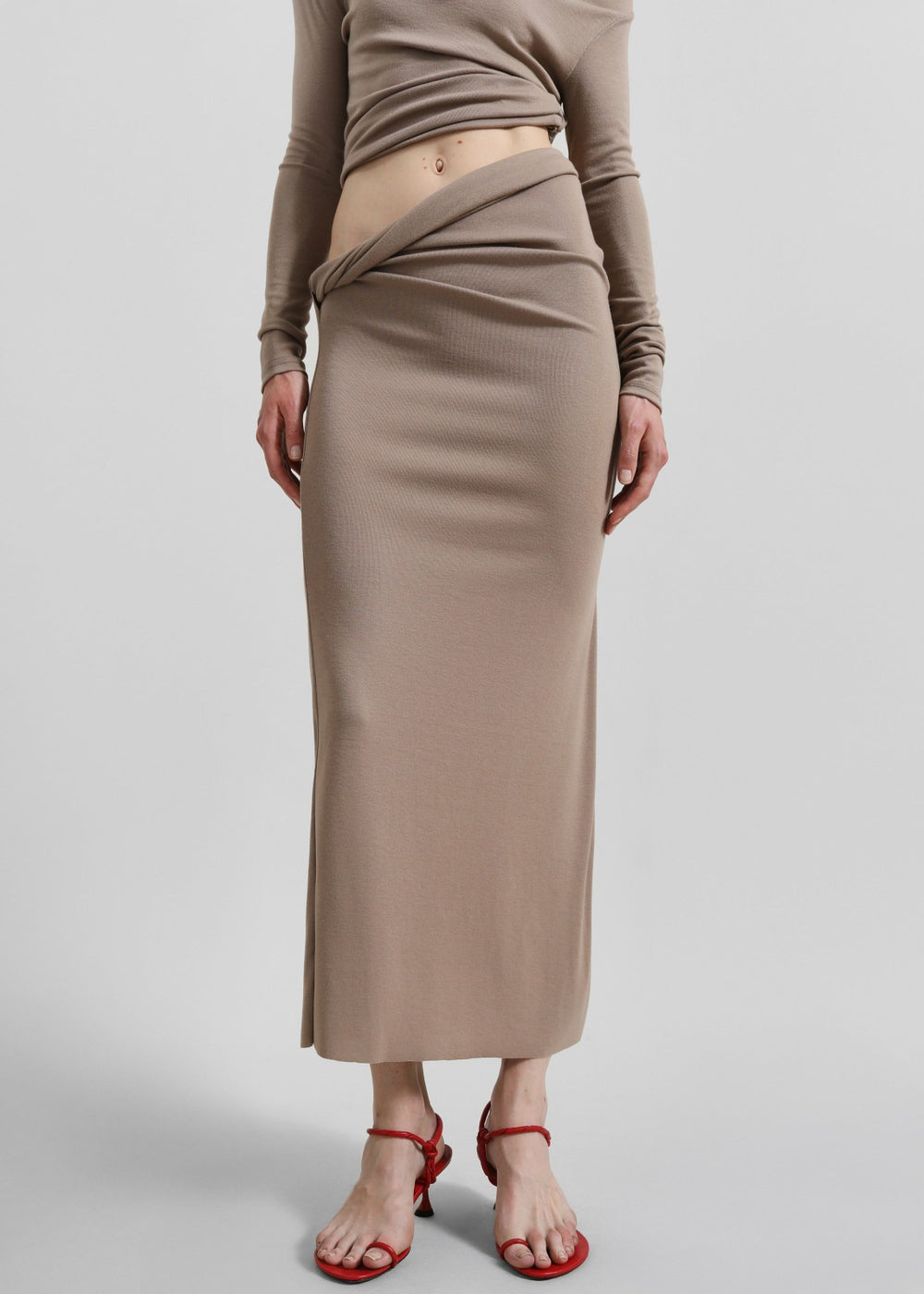 Margot Asymmetric Skirt - Mocha