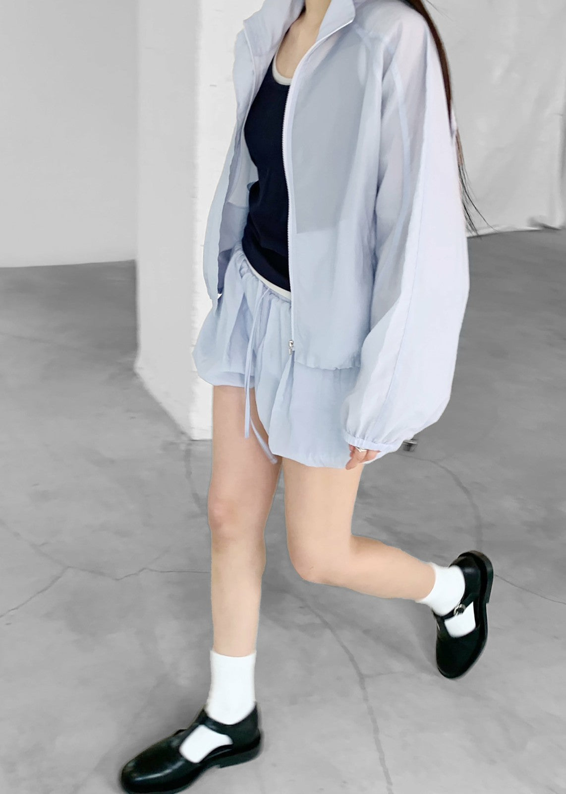 Vaila Sheer Jacket - Sky Blue