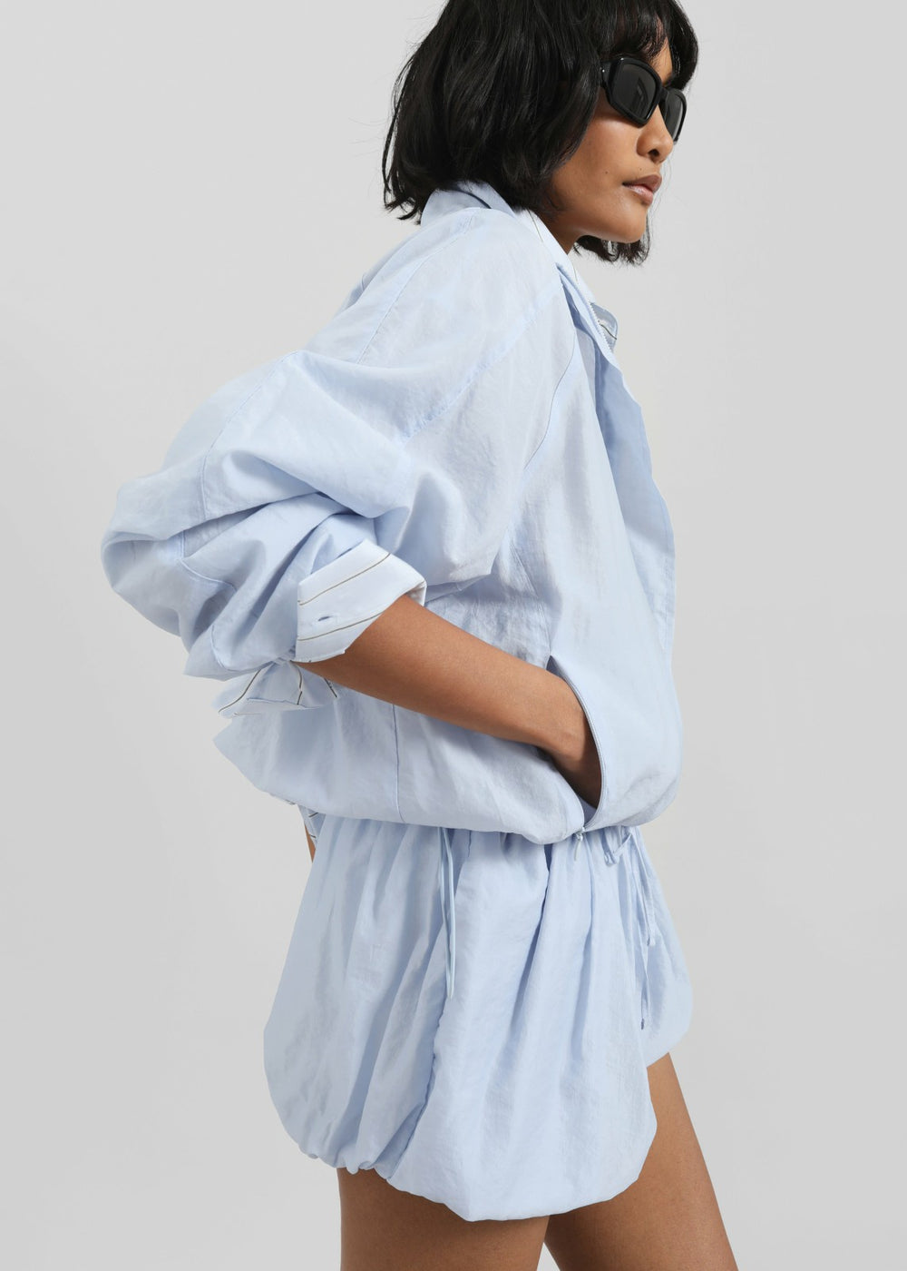 Vaila Sheer Jacket - Sky Blue