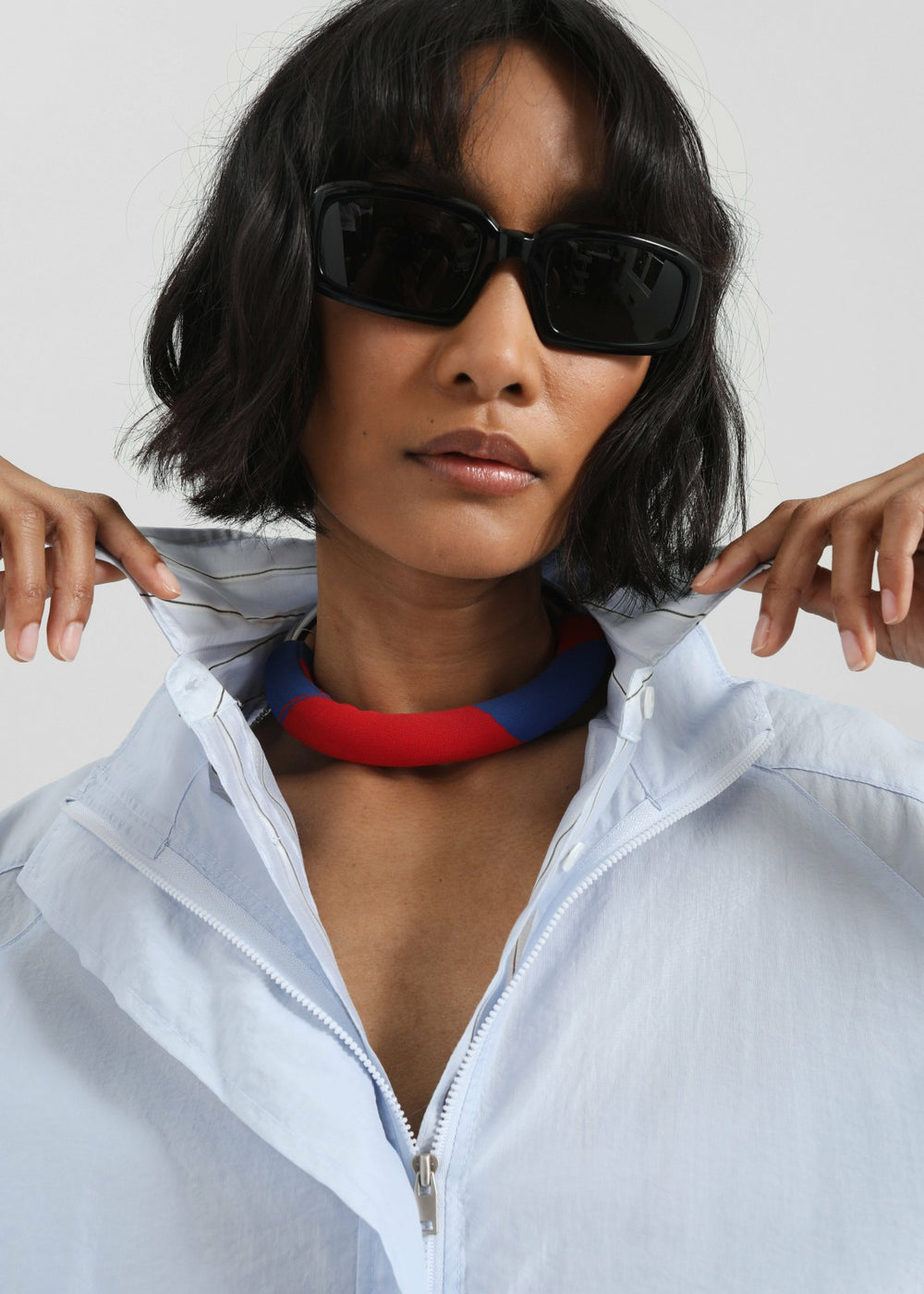 Vaila Sheer Jacket - Sky Blue