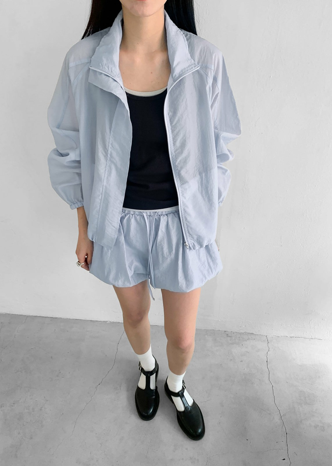 Vaila Sheer Jacket - Sky Blue