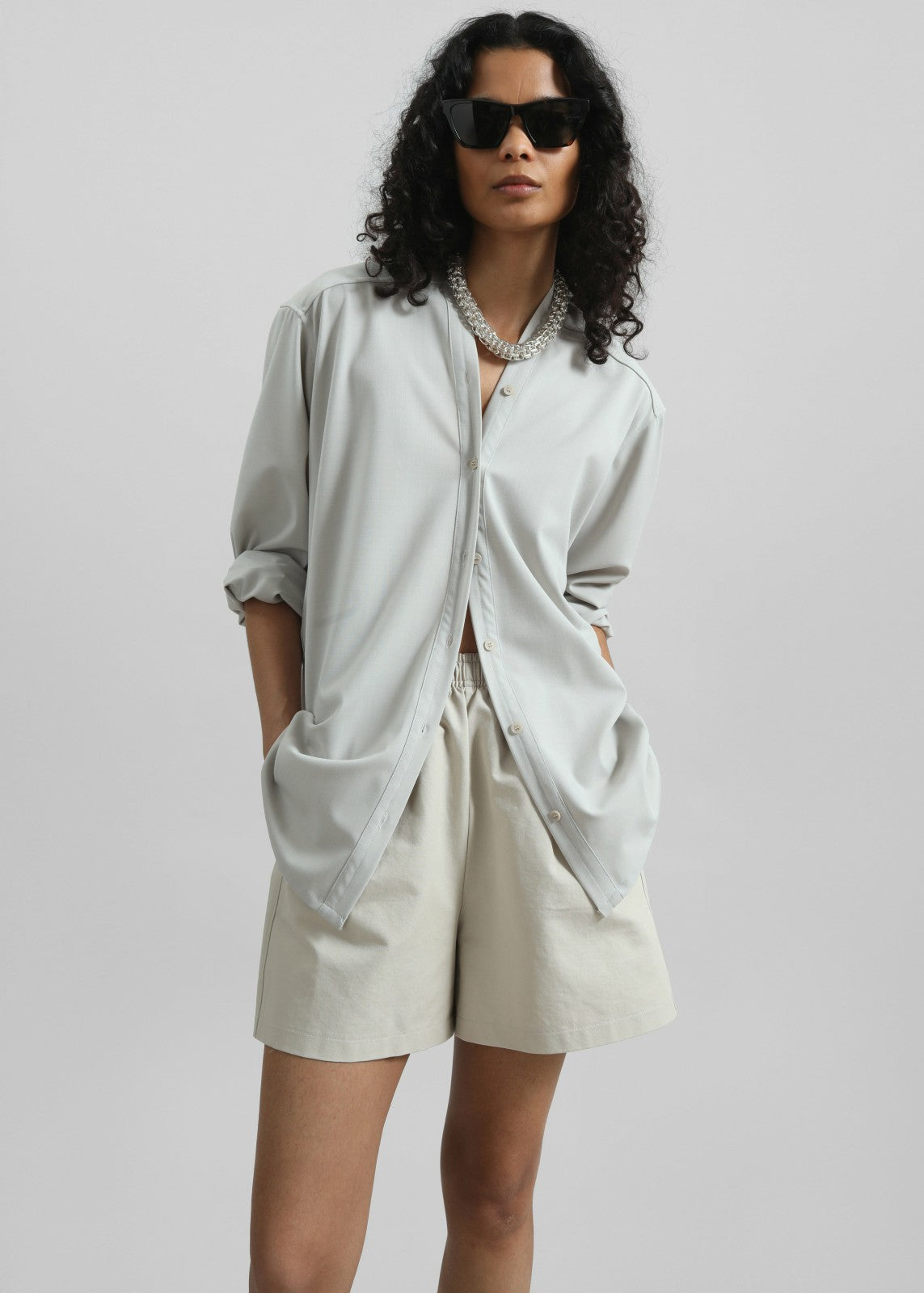 Jelsa Cotton Shorts - Beige