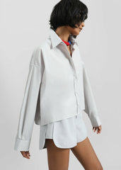 Kersey Boxy Shirt - Light Grey