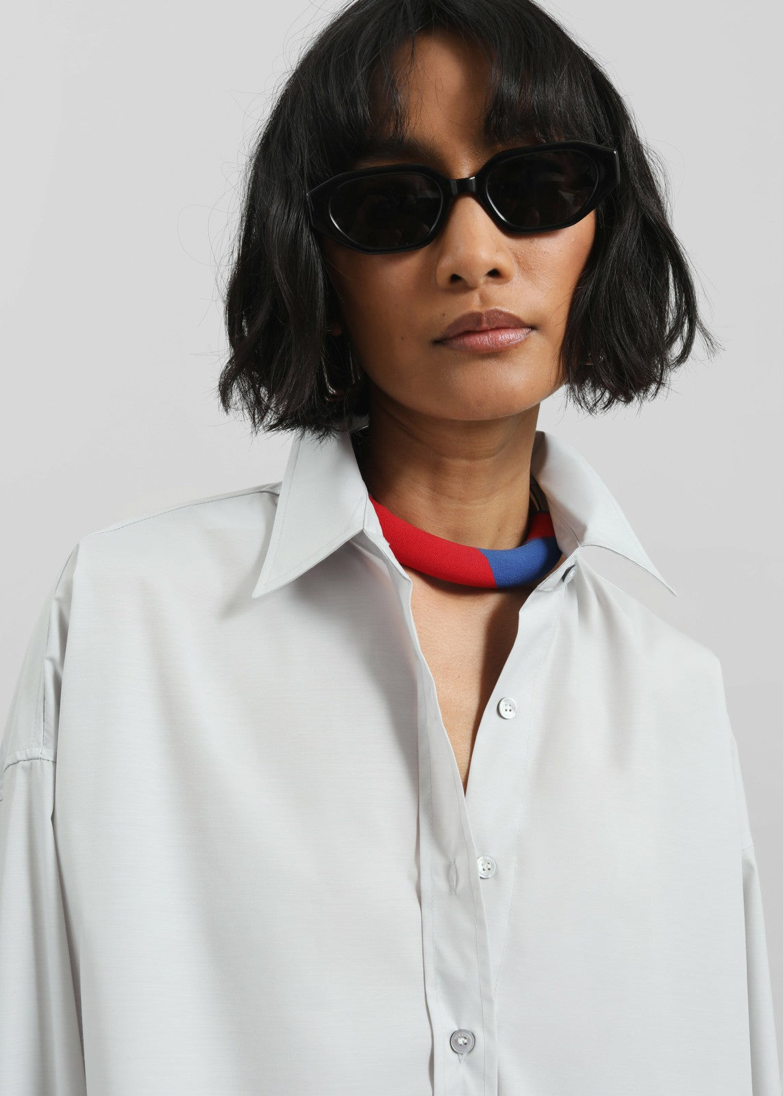 Kersey Boxy Shirt - Light Grey