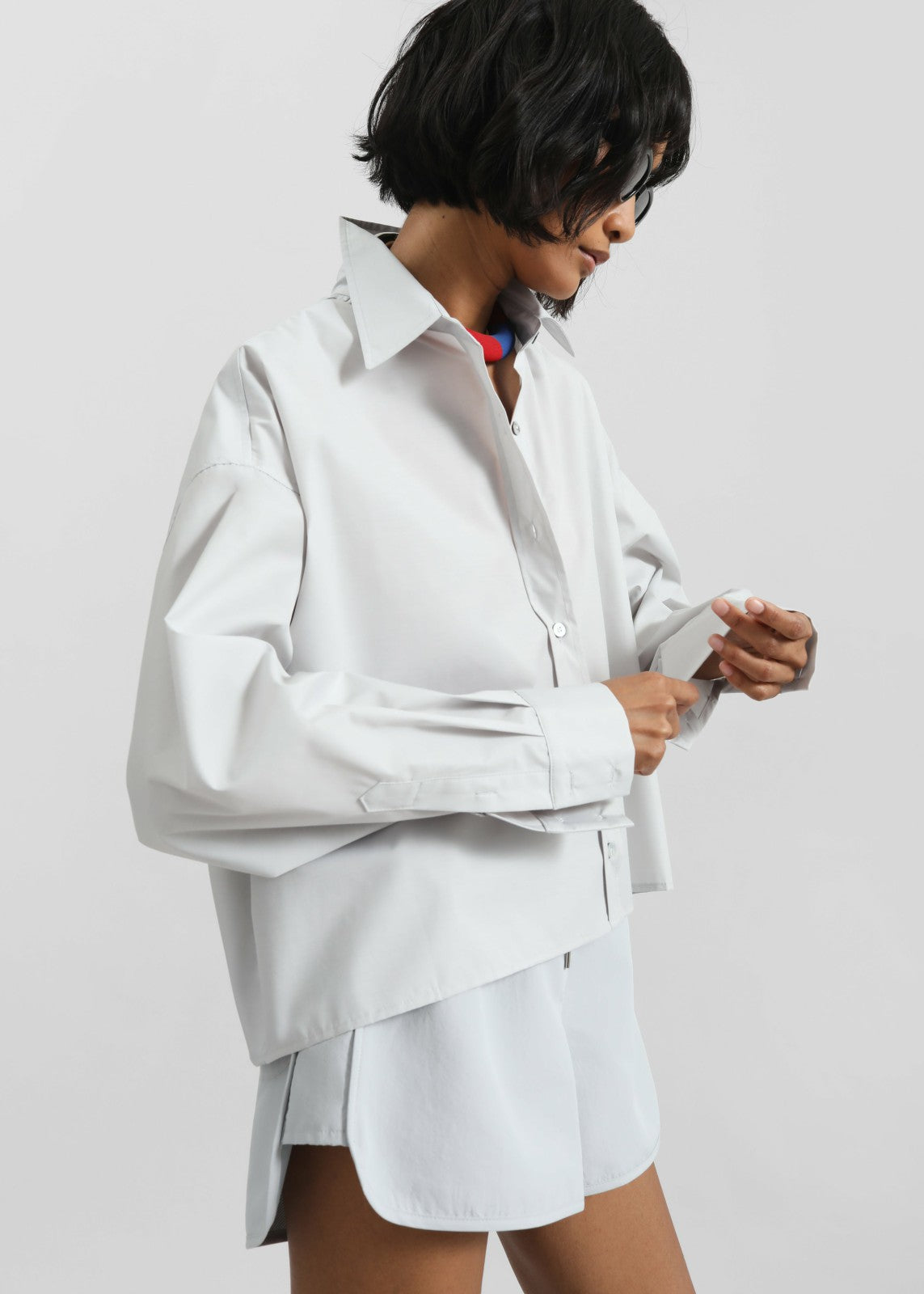 Kersey Boxy Shirt - Light Grey