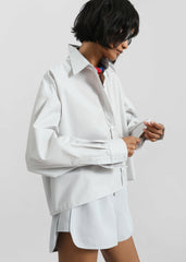 Kersey Boxy Shirt - Light Grey