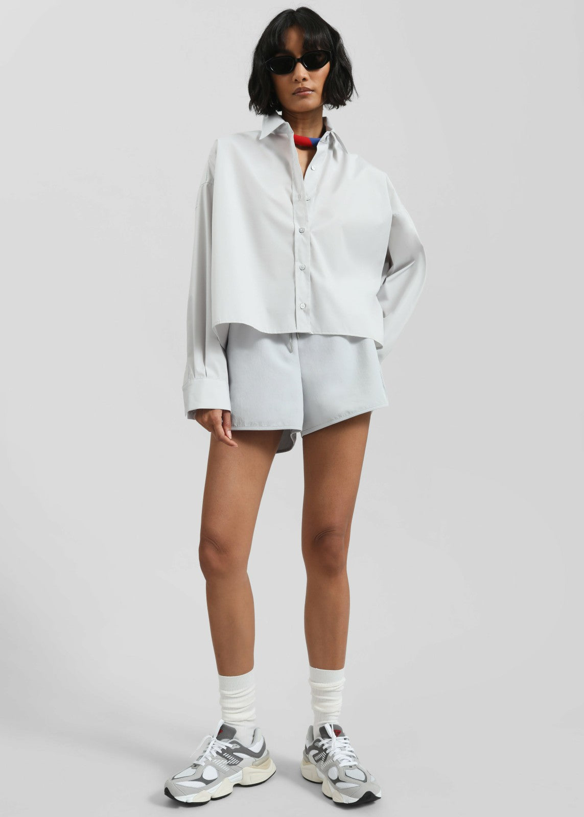 Kersey Boxy Shirt - Light Grey