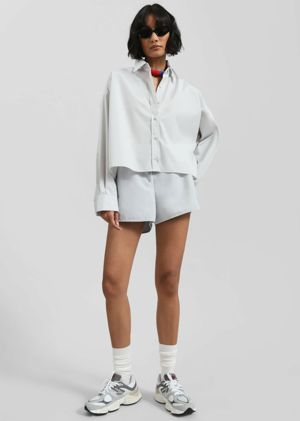 Kersey Boxy Shirt - Light Grey