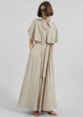 Everset Trench Dress - Beige