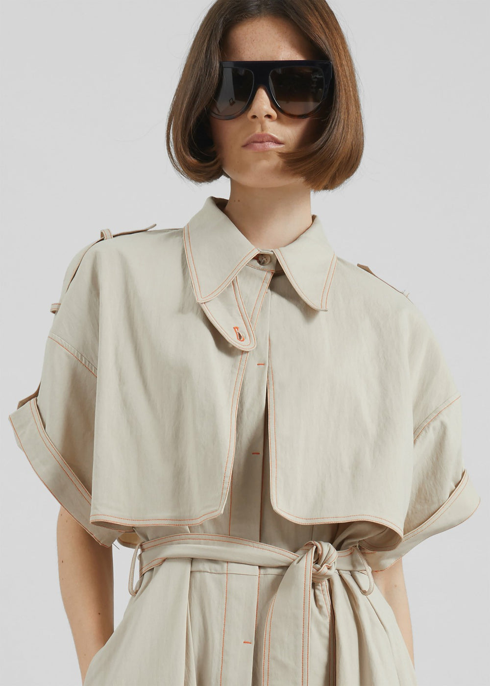 Everset Trench Dress - Beige