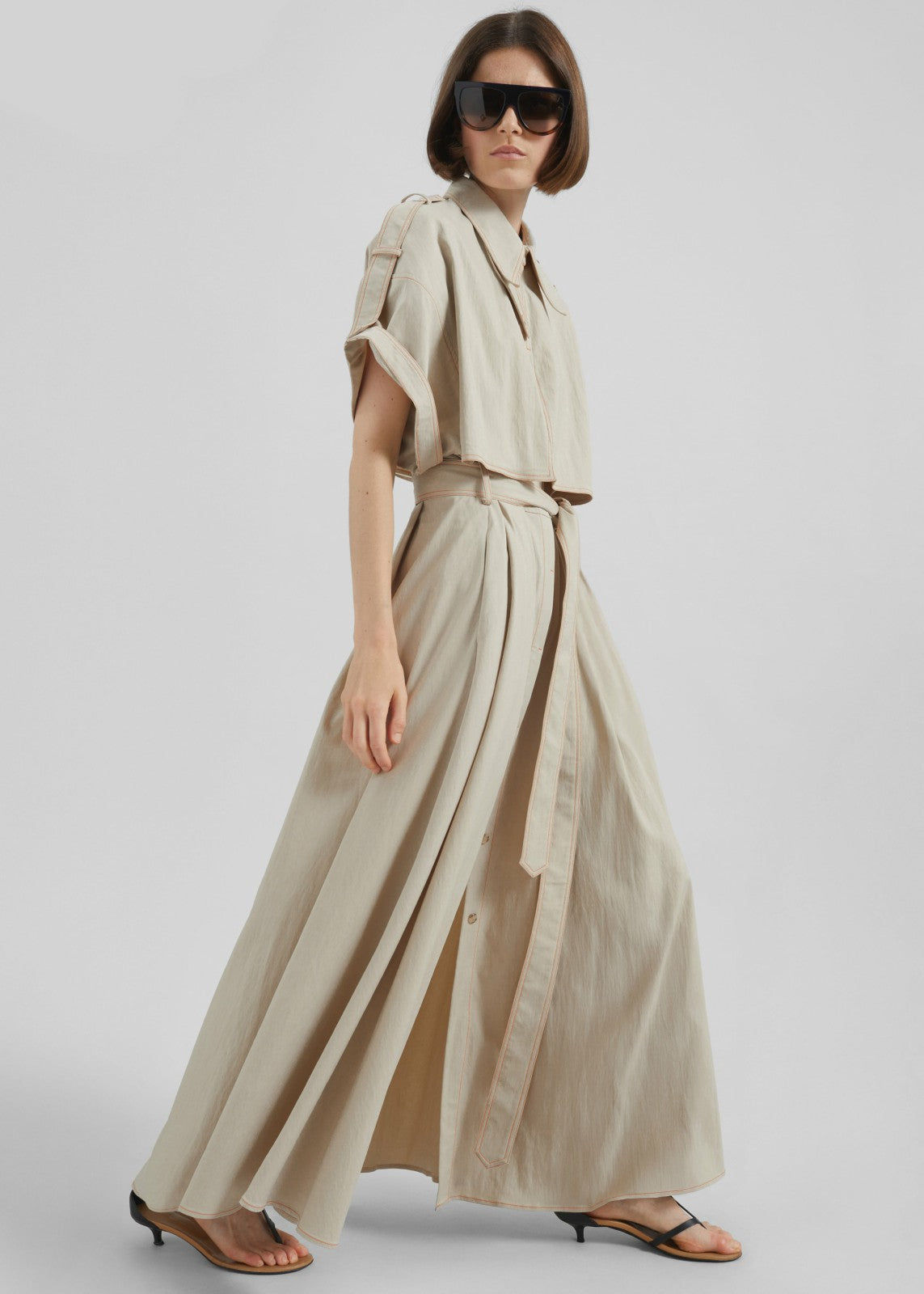 Everset Trench Dress - Beige