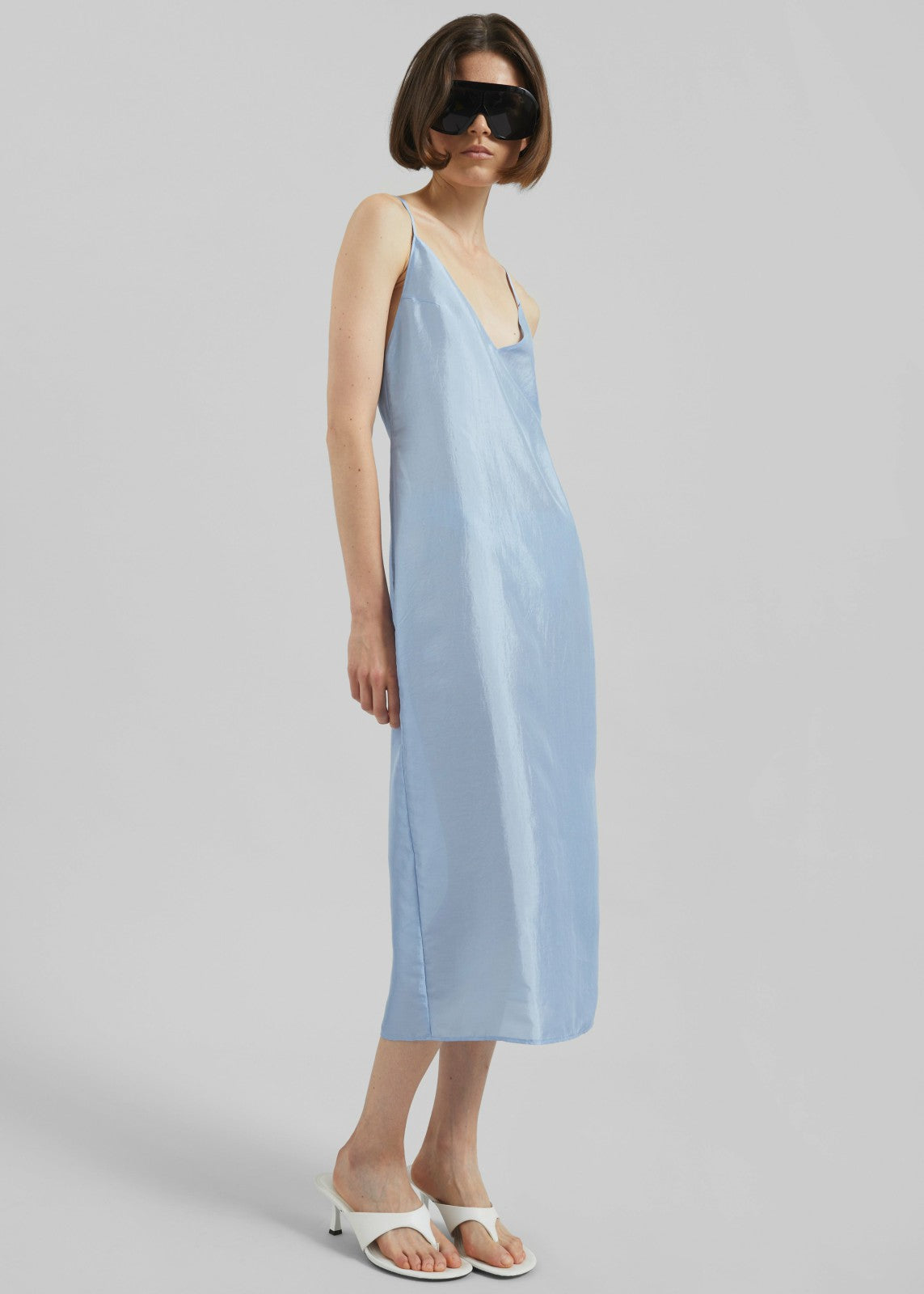 Vence Slip Dress - Dusty Blue