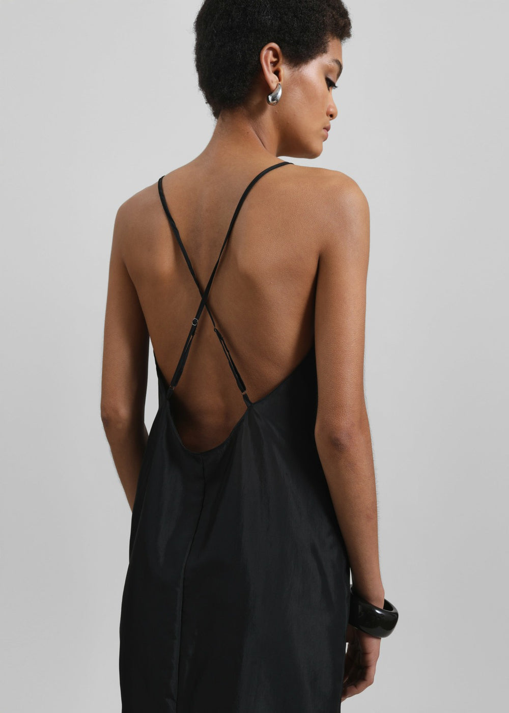 Vence Slip Dress - Black